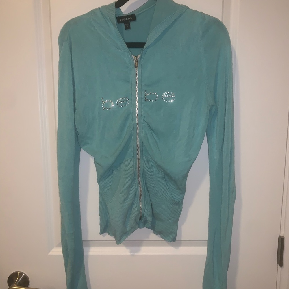 baby blue y2k bebe jacket